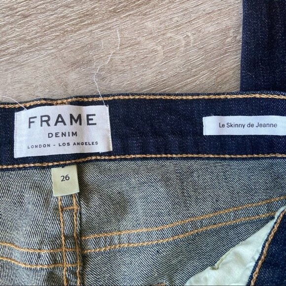 Frame Denim Indiana Square Distressed Le De Jeanne Ripped Skinny Jeans - Picture 11 of 13